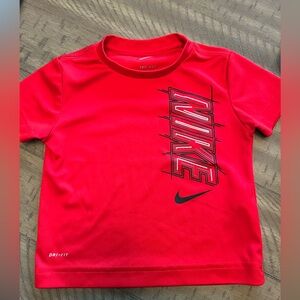 Red Nike Short Sleeve Shirt